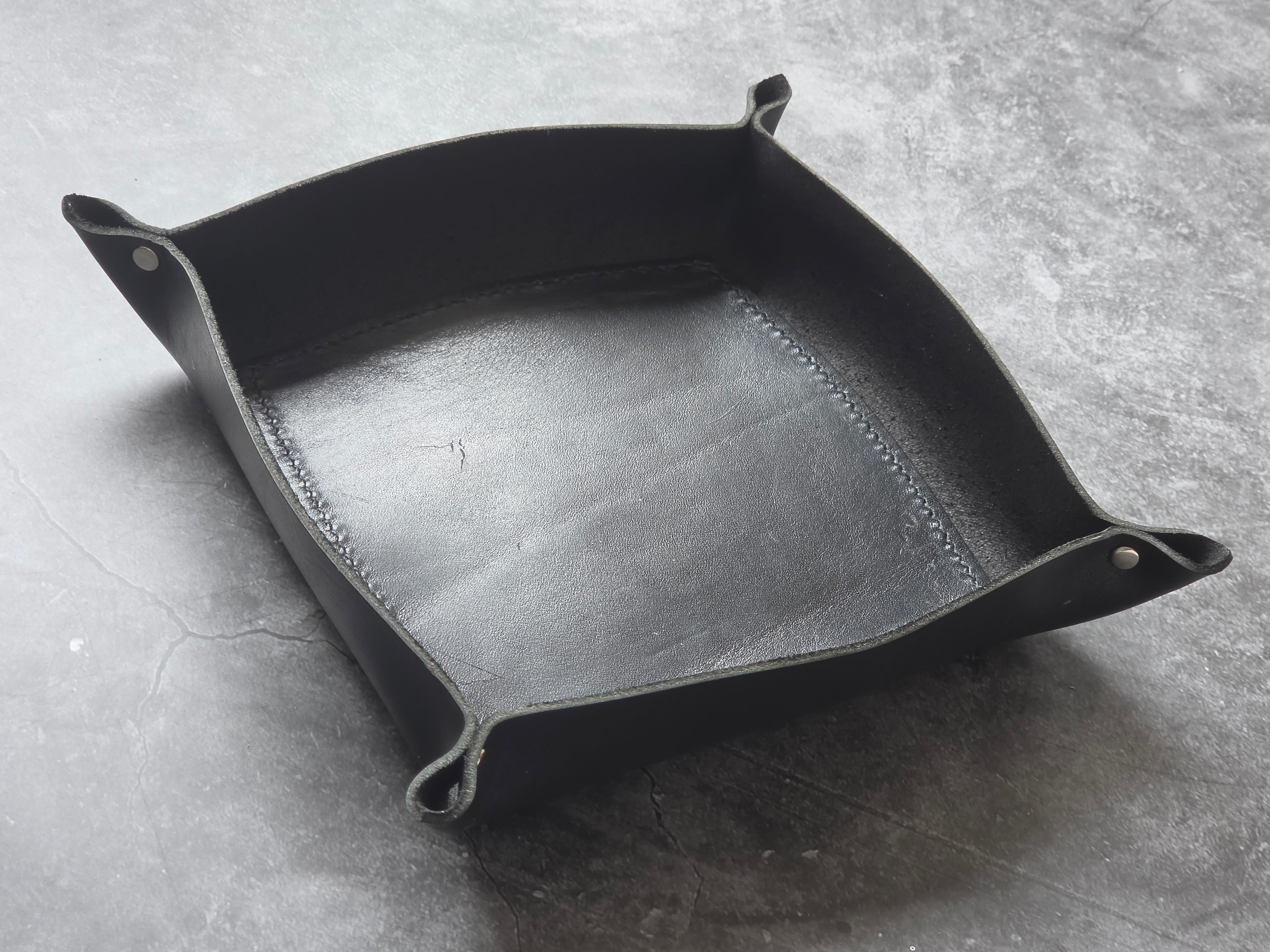 Handcrafted Leather Valet Tray