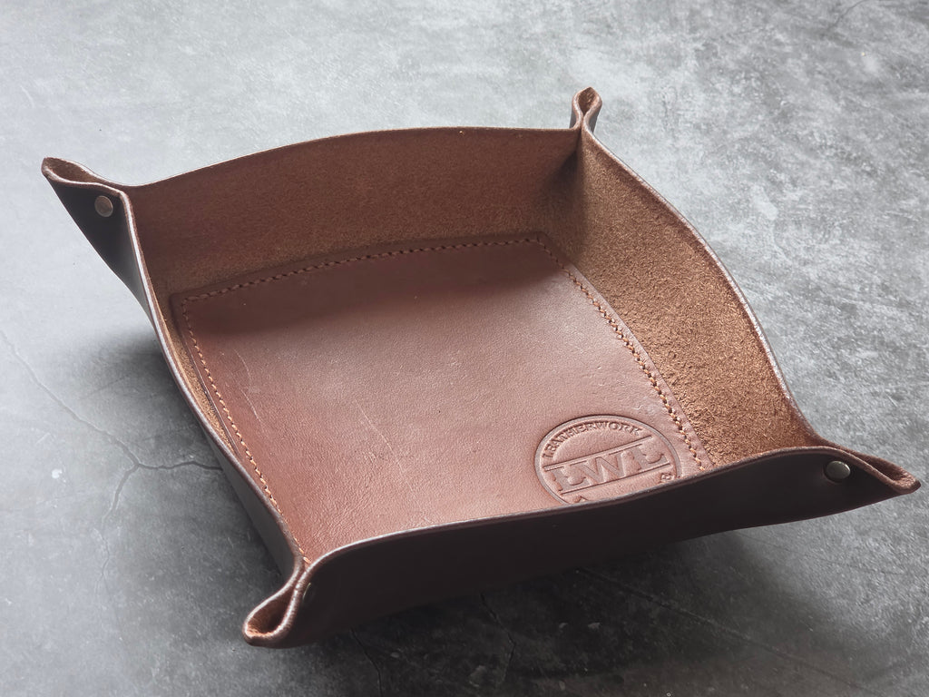 Handcrafted Leather Valet Tray