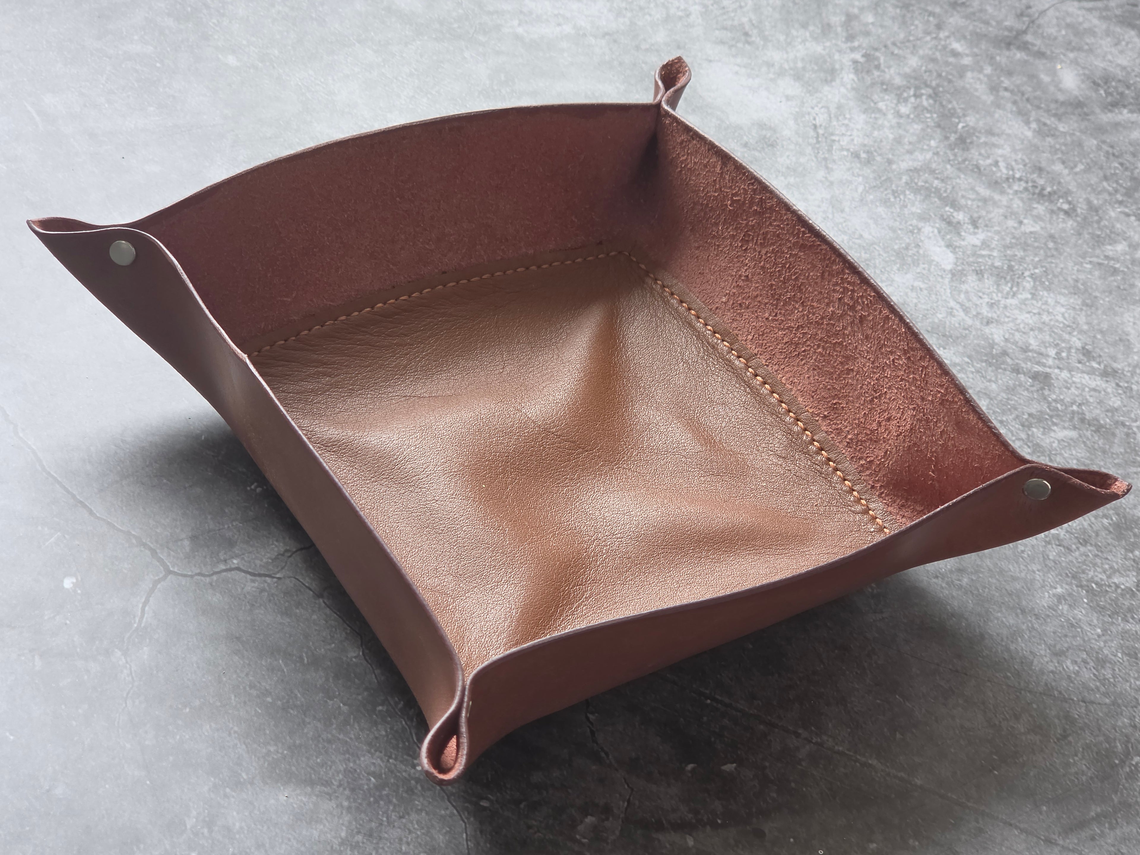 Handcrafted Leather Valet Tray